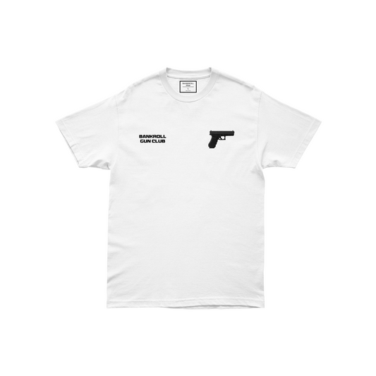 Bankroll Gun Club All Ammo Faster T Shirt - White